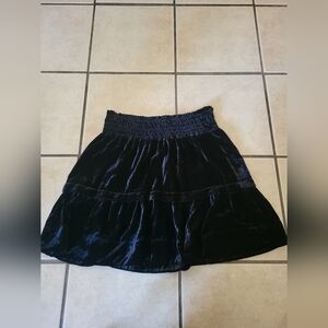 Anthropologie Elegant Black Velvet Skirt